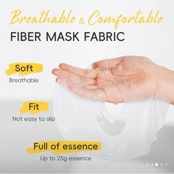 10 pcs Vitamin C Glowing Face Mask Set Deep Moisturizing & Nourishing Skin Care - Picture 3 of 4